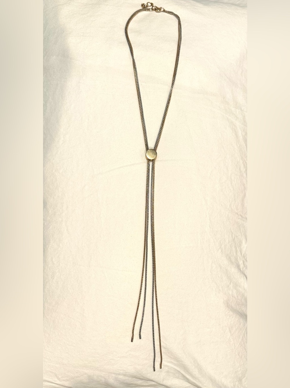 ADJUSTABLE Gold and Silver Y-Lariat Necklace